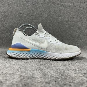 Nike Epic React Flyknit 2 BQ8927-104 Women’s Sz 9 White Gray Running Shoes Used